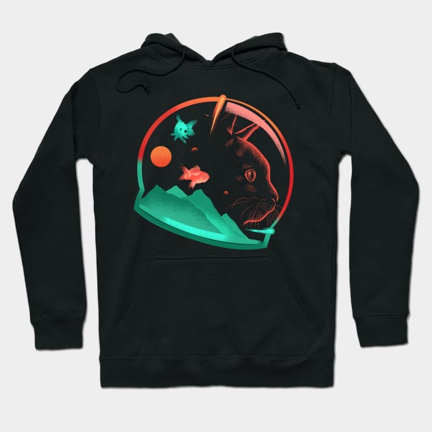 Astrocat - Cat and Space Hoodie by Sachpica